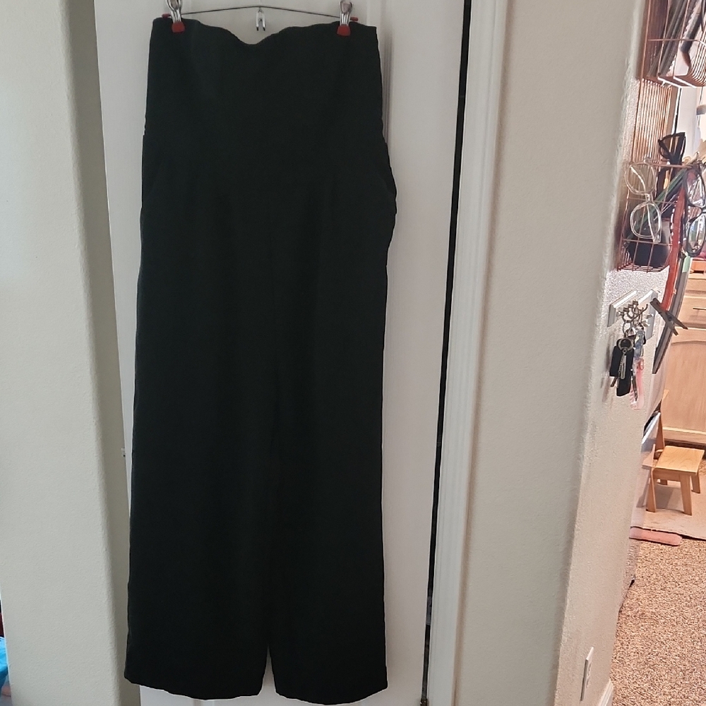 a new day Black Strapless Jumpsuit, Size Large